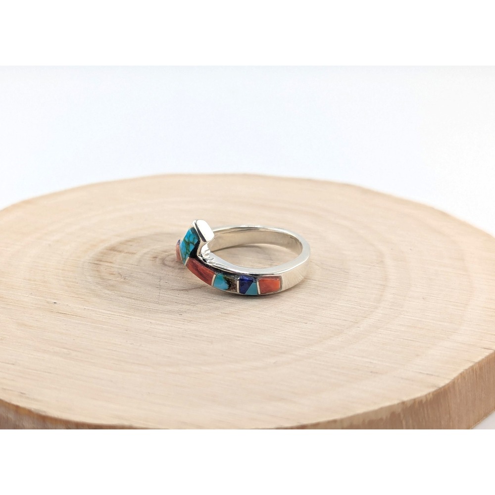 Navajo Handmade Silver Ring Turquoise Signed Native American Jewelry 9 *** - Picture 7 of 11